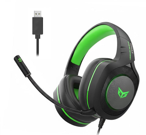 For BINGLE G20 USB RGB Gaming Headset - 7.1 Virtual Surrounded Sound & 40mm Drivers with DEEP BASS – Breathable Skin Ear Cup – Detachable Noise Reduction Mic. – For PC & PS4 | Black