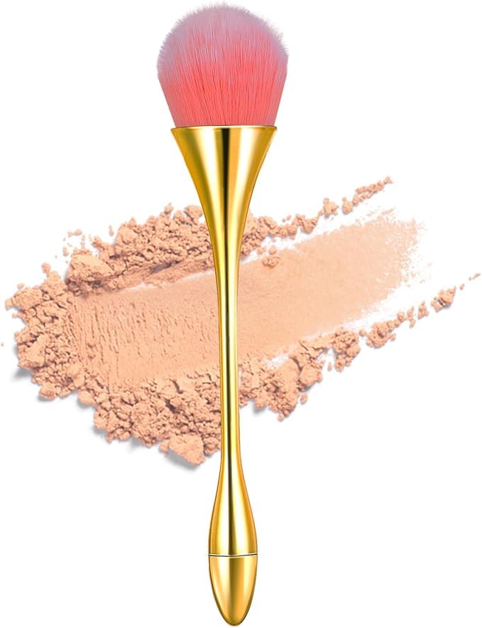 Super Large Makeup Brushes, Soft Fluffy Blush Brush Flat Arched Foundation Premium Bronzer Buffingfor Sunscreen, Concealer, Loose, Cosmetics(RANDOUM COLOR)
