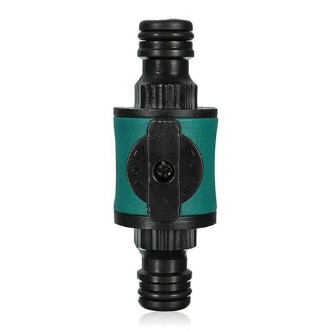 TF Quick-Release in-line shut-off valve for garden hose pipe Shut-off Garden Hose Water Pipe ABS Green Nonslip Valve