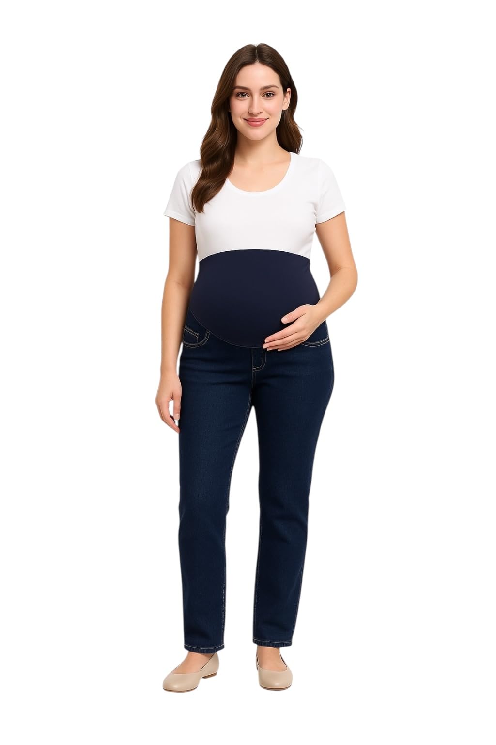 Women's Cotton Straight Leg Maternity Jeans