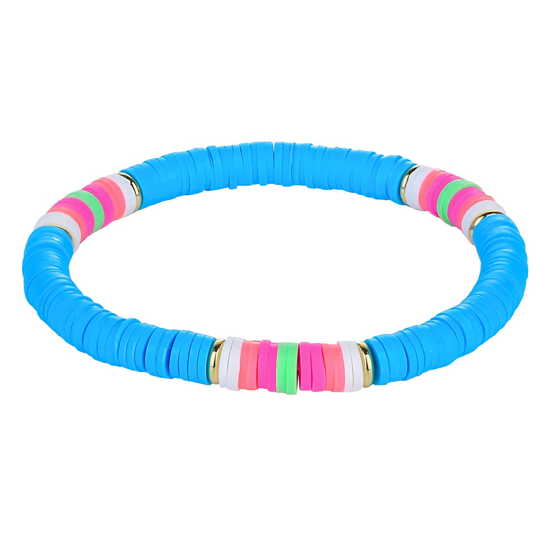 C·QUAN CHI Stretch Friendship Bracelets Heishi Beaded Summer Vintage Lemon Mint Bracelets for Women, 0