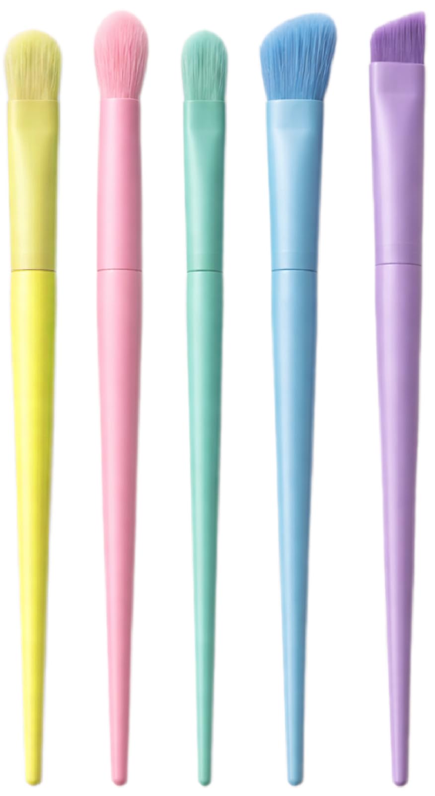 Makeup Brush Set - Professional Makeup Brushes, Colorful Design Set Of 5 Pieces, Soft Bristles, Foundation, Eyeshadow, Blending & Contouring Brushes, Beauty Tools, For Women & Girls