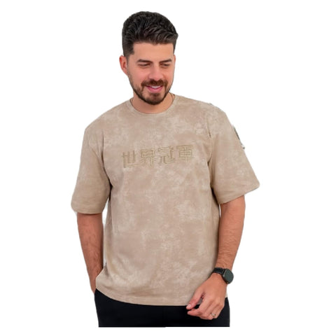 H.brand Casual Printed Oversized 100% Cotton T-Shirt - Multi Color