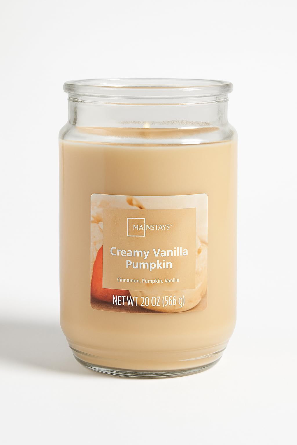 Kanawaty Scented 20 oz Candle Jar, CREAMY VANILLA PUMPKIN, Up to 120 Hours of Burn Time, Single-Wick