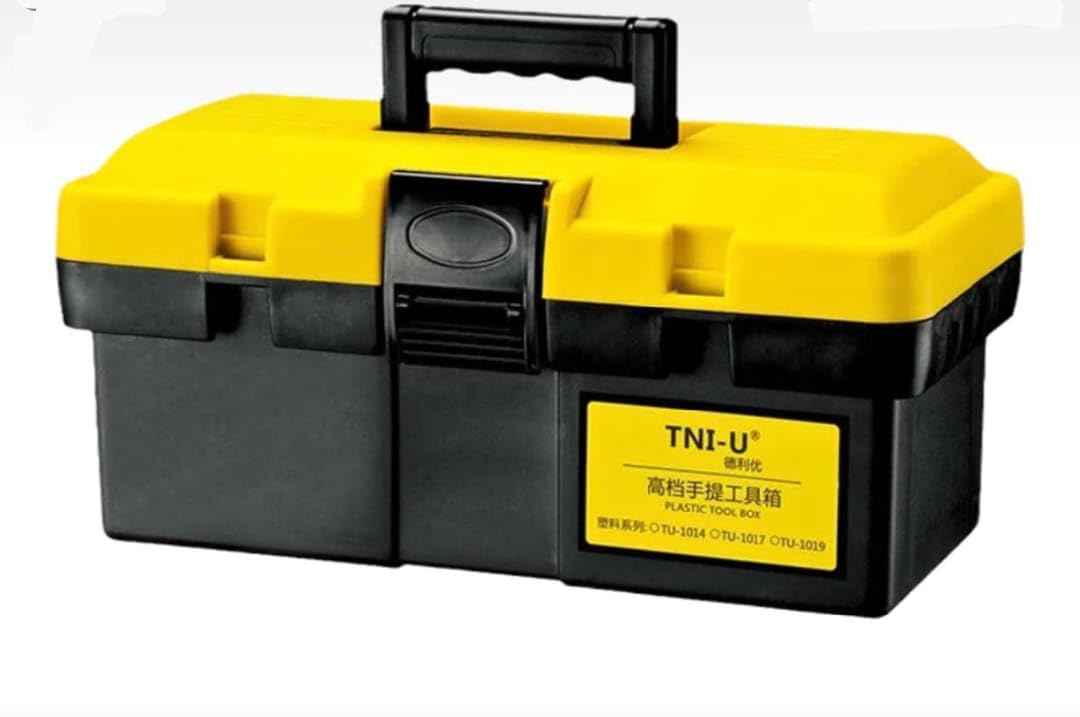 TNI-U-TU1013 Plastic Tool Box, Yellow and Black