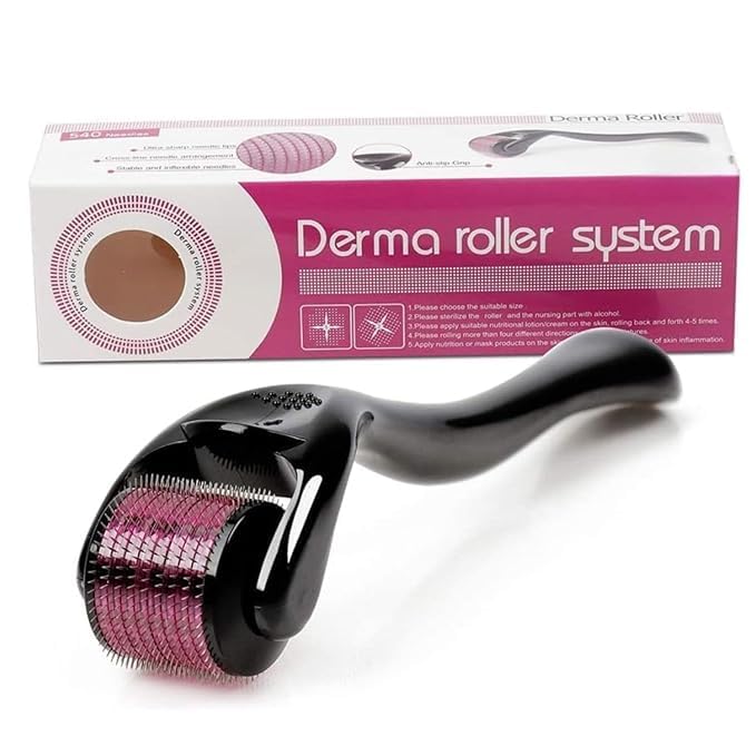 YASH WINGS Derma Roller For Hair Growth 0.5 mm With 540 | Repairs Damaged Hair, Activates Hair Follicles | Roller for Beard & Hair Growth & Reduces Acne Scars | Safe & Effective to Use for Men & Women