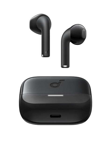 Soundcore K20i by Anker, Semi-in-Ear Earbuds, Bluetooth Wireless, 36H Playtime, Fast Charge, Clear Sound, ENC 2-Mic Clear Calls, Custom EQ, IPX5, Bluetooth 5.3, App Control (Black) 18 Months Warranty