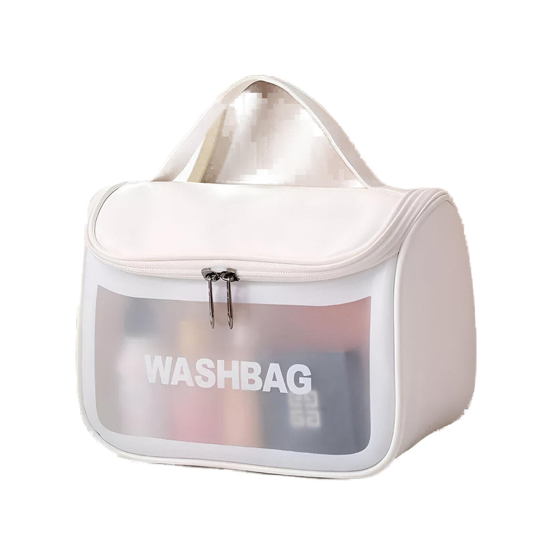 Generic Luxury Beauty Pouch Travel Organizer for Makeup Essentials, Ensuring Style and Convenience (White)