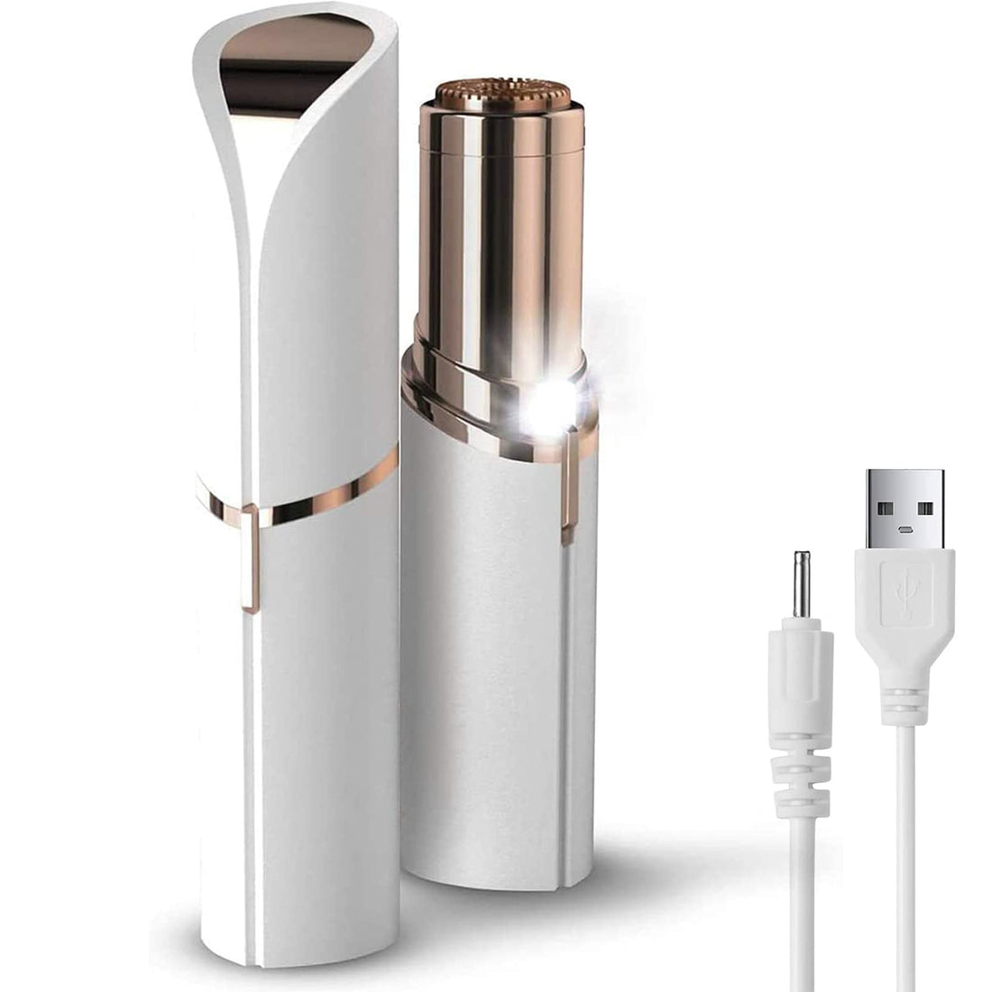 T&W The Best Gift for Girl-Facial Hair Remover for Women Painless Flawless Electric Hair Remover Epilator Device, Waterproof Lady Shaver for Cheek/Chin/Arms, Included Battery & Built-in LED Light