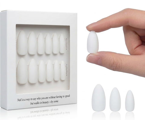 12pcs Gel Press On OVAL Nail False Nails Full Cover Artificial Fake Nail Art Tips- Comes With 1 SHEET DOUBLE FACE (N10)