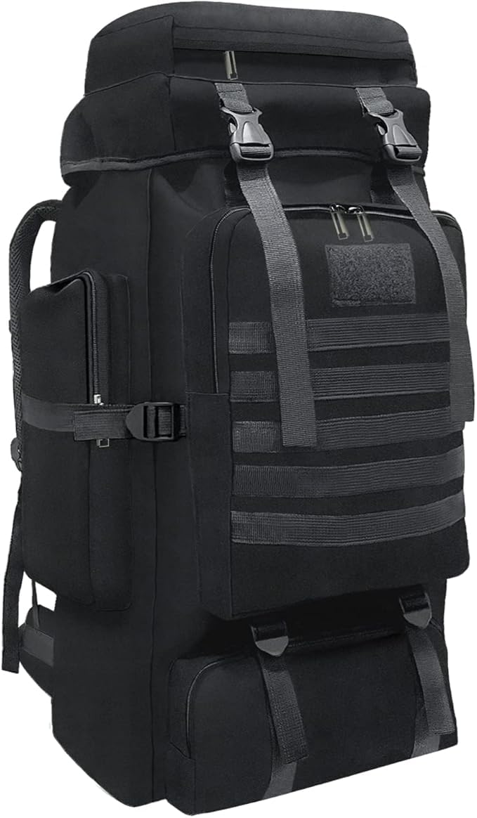 Travel Bag With Extra 80 to 90 Liter tactical Hiking Backpack Waterproof Military Bags For Men 90 Litre Travelling Camping Hunting Trekking Climbing Backpack