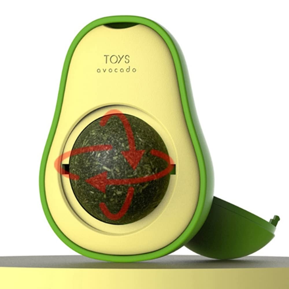 Coverzone Cat Dog Toy Avocado Avocado Cat Grass Ball Catnip Avocado Cat Mint Toy Cat & Dog Toys 6x4cm