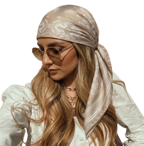 Elegant Silk Hair Scarf Decorative Bow Design