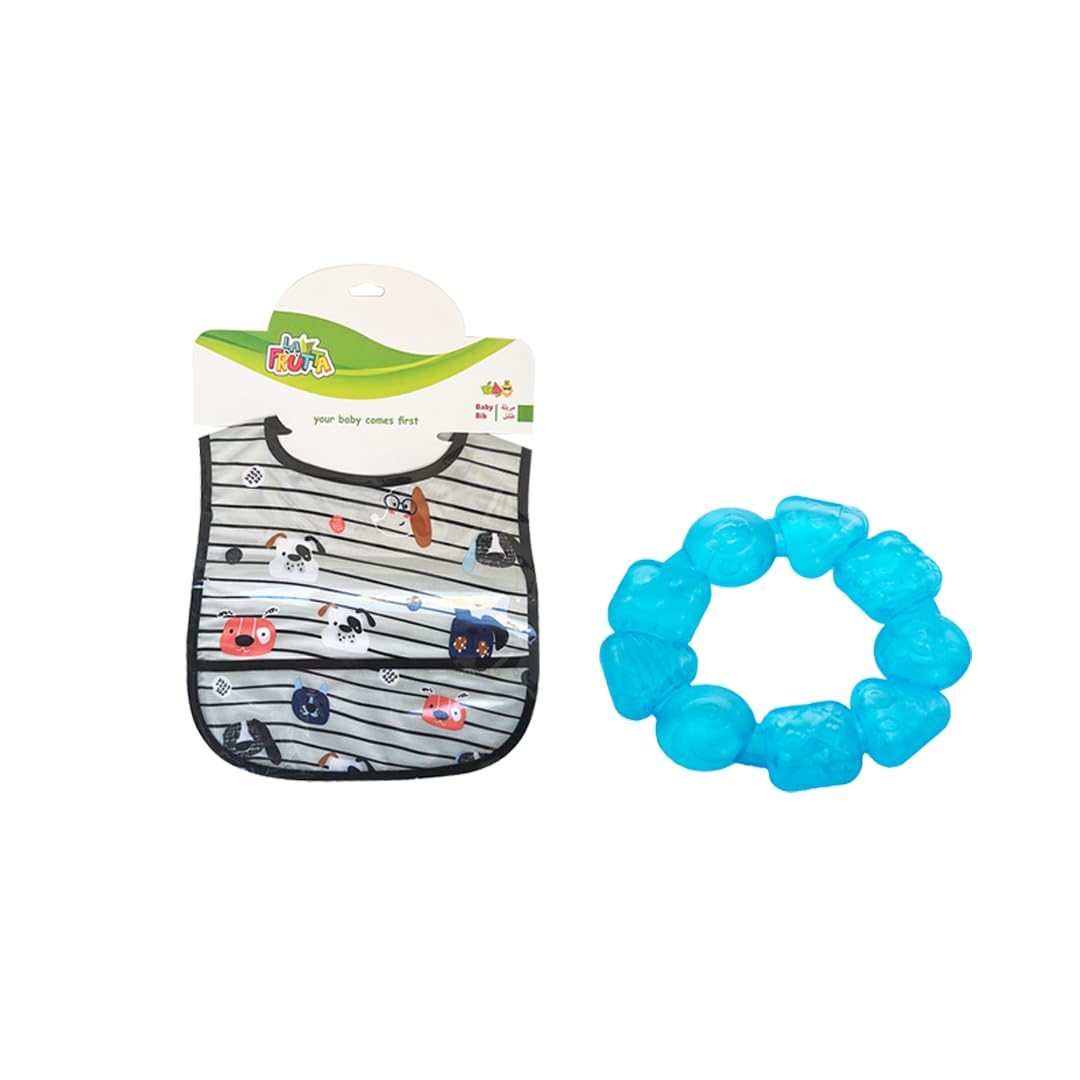La Frutta (PVC Baby Bib with pocket & Gel Teether)