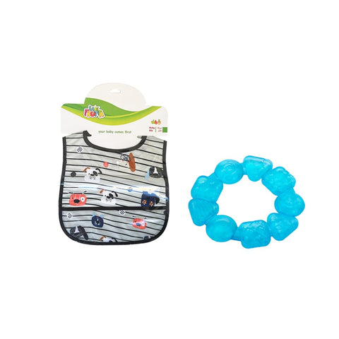 La Frutta (PVC Baby Bib with pocket & Gel Teether)