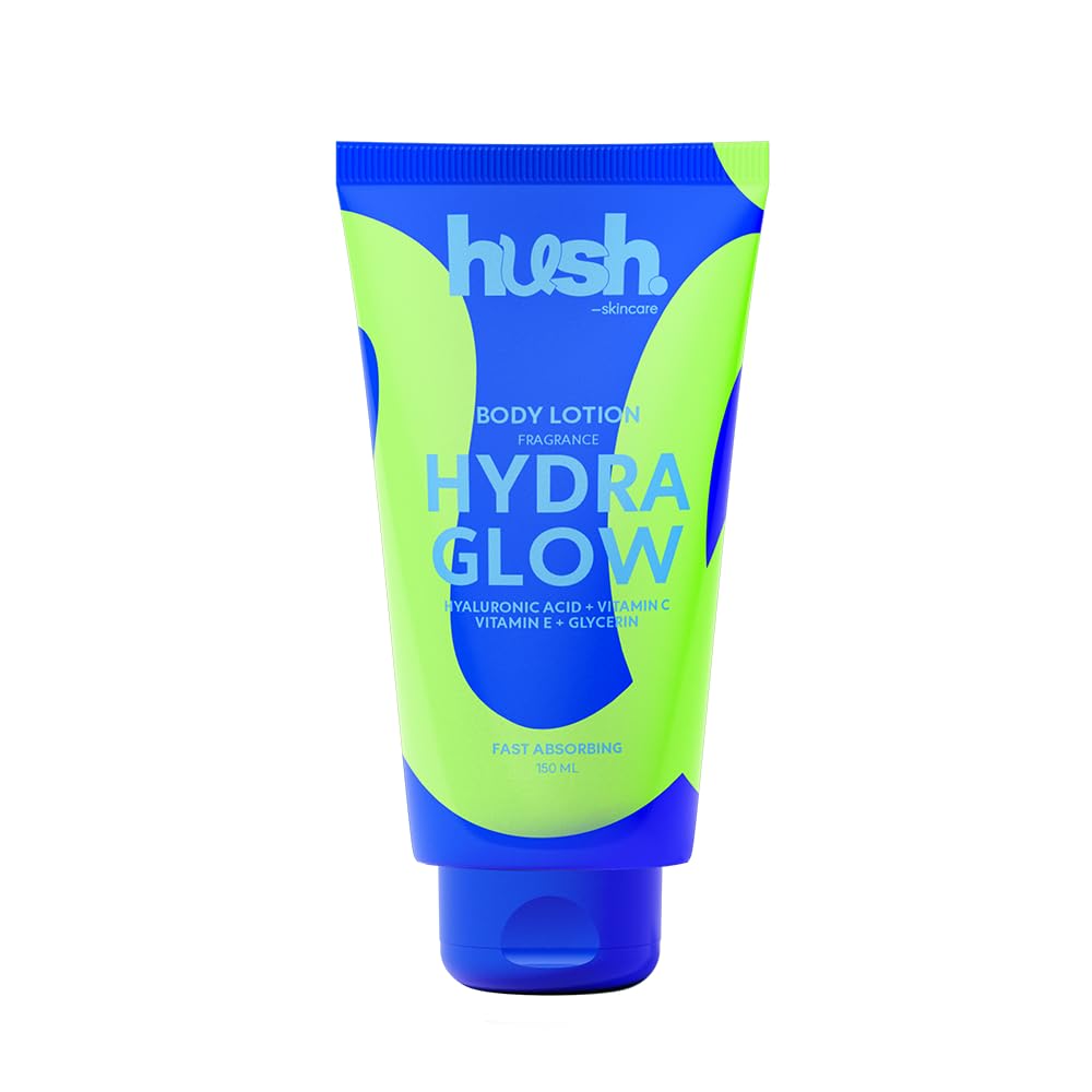 Hydra Glow Body Lotion with Hyaluronic Acid, Vitamins C+E, and Glycerin – Sweet Lavender, Vanilla & Fruits Scent – 150 ml