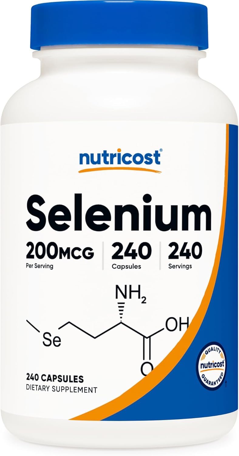 Selenium Supplement – 200mcg – Immune & Thyroid Support for Men and Women – High Potency Antioxidant Formula – 240 Capsules – Non-GMO & Gluten-Free