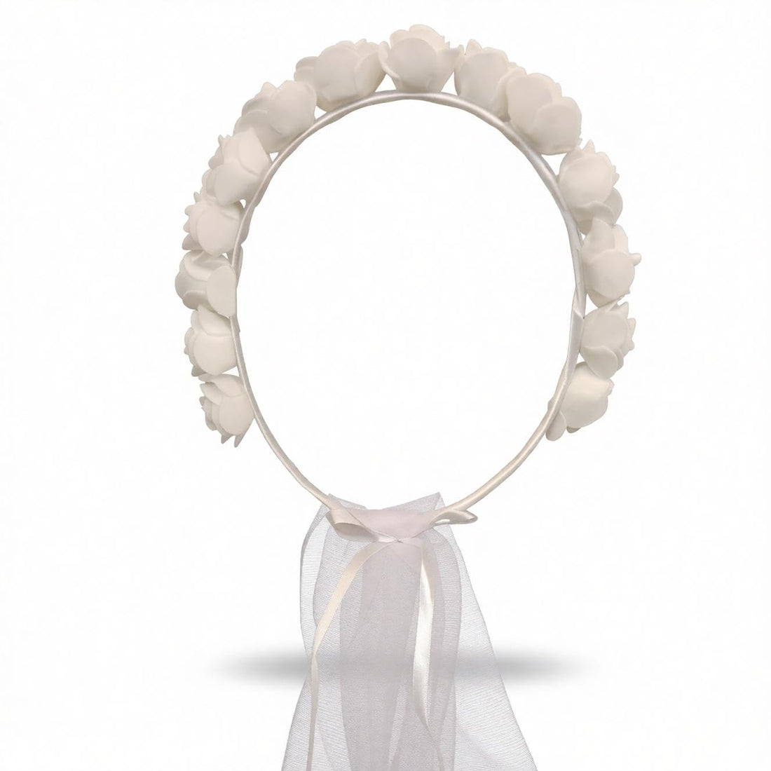 Pearl Bridal Tiara - Sparkling Crystal Crown with Soft Veil for Wedding, Hen Night, Bridal Photos, and Bridal Party Decor