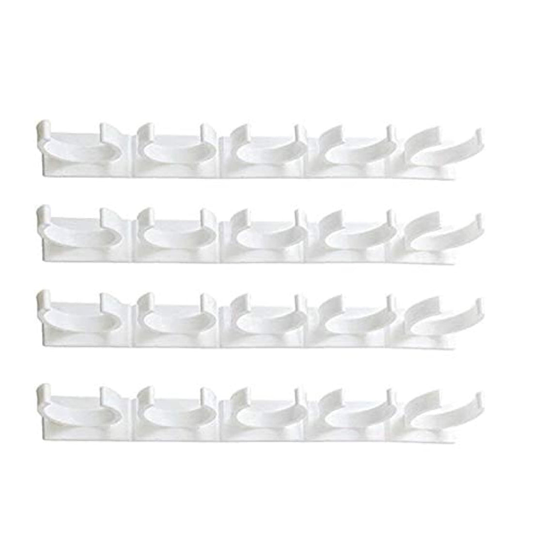 Clip N Store Spice Rack for Home Kitchen - 20 Jars, 4 Pieces (White)