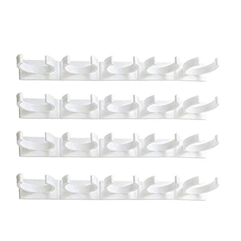 Clip N Store Spice Rack for Home Kitchen - 20 Jars, 4 Pieces (White)