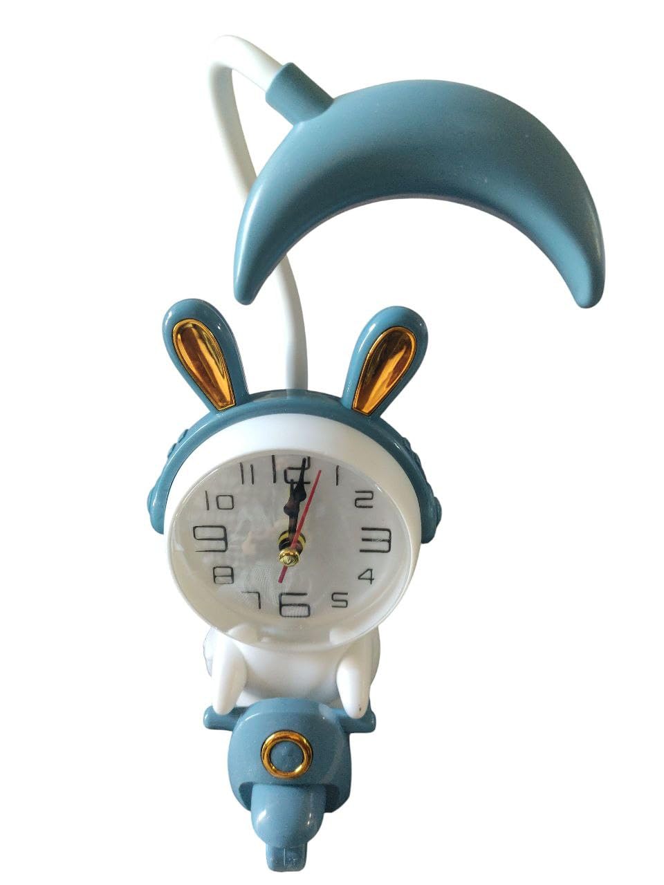 LED Table Lamp with Clock Adjustable Study Desk Lamp LED Table Reading Light and Night Light for Kids Room (multicolor)