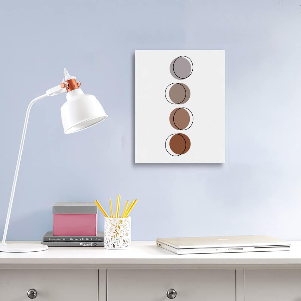 Aesthetic Blob Abstract Shape Wall Poster for Home, Office (A4, with Frame, Multicolor, 30 x 20)