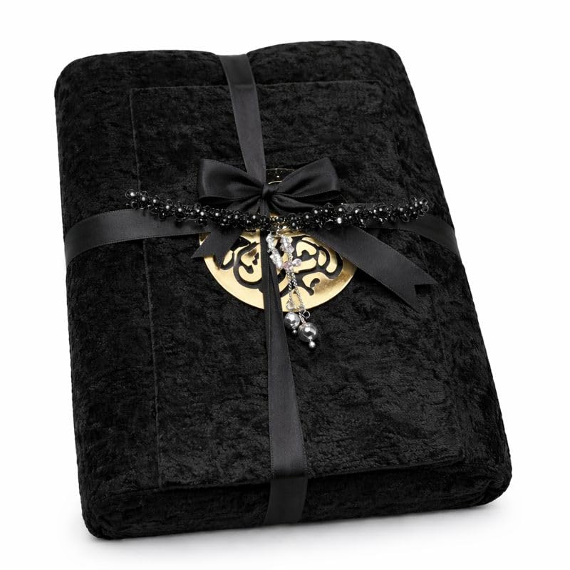 Quran with Chapel and Rosary - Luxury Gift Set with Velvet Cover (Black)