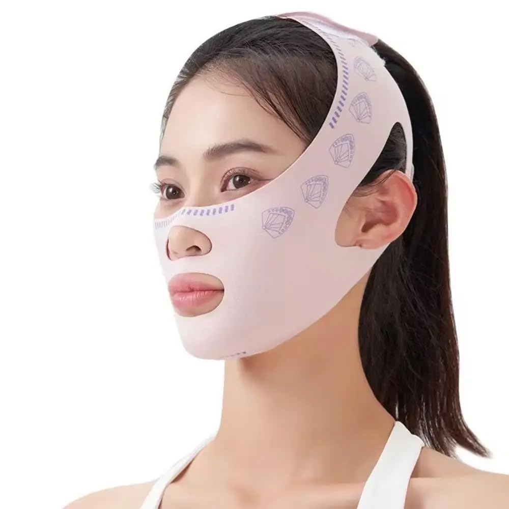 MySouq.store Reduce Double Chin Lift Up Face Strap Belt Mask Elasticity Anti-Wrinkle Lift Oval Mask Reusable Beauty Face Slimming Strap Neck