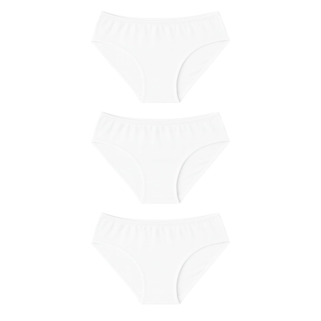 Womens Set of Midi Pack of 3 Multicolors, Classic Panties Underwear for Women