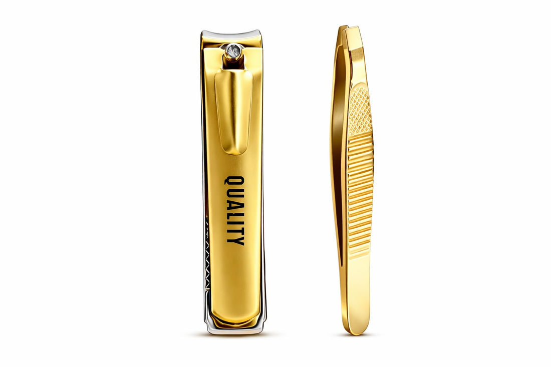 Stainless Steel Nail Clipper & Tweezers Set – Precision Fingernail and Toenail Trimmer with Slant Tip Tweezer – Durable Grooming Tool Kit for Men & Women Home & Travel Use