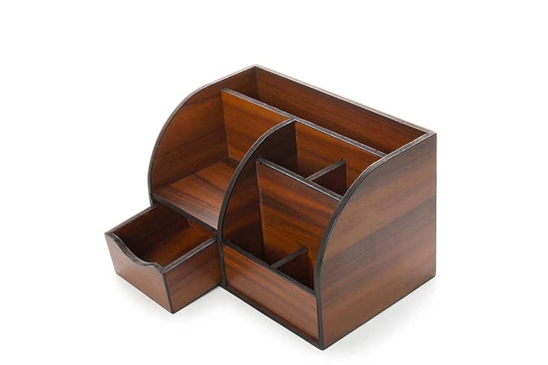 BELAL desk organizer Brown wood 1.00 Piece