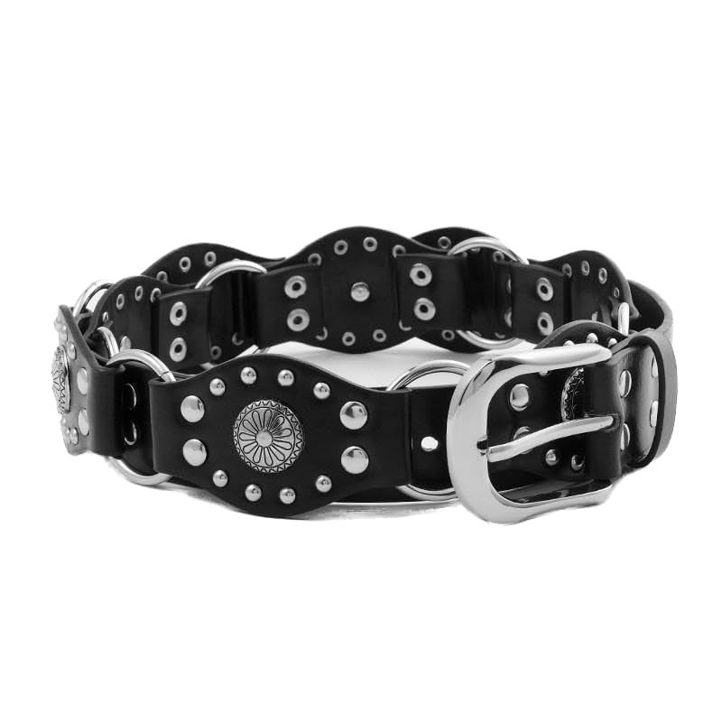 Wide Leather Belt - Trendy Accessory Featuring Metal Hook, Suitable for Fashion-Forward Women Seeking a Bold, Unique Look for Casual or Street Style Outfits