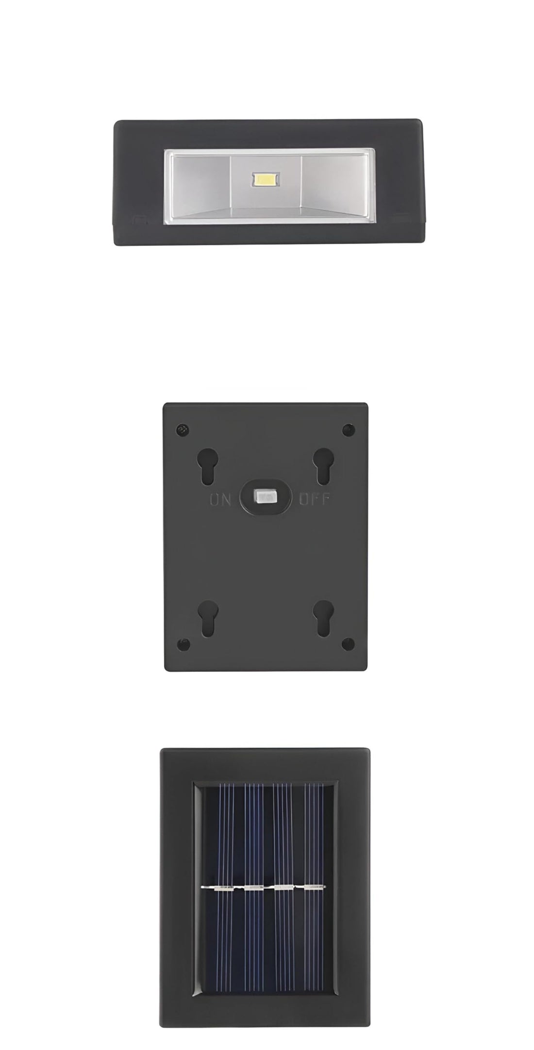 Outdoor Solar Wall Lights - Durable LED Wall Lamps for Gardens, Paths, and Exterior Walls, Multi-Color Light Emission, Solar Powered, Heavy Duty Weather-Resistant, (piece-3)