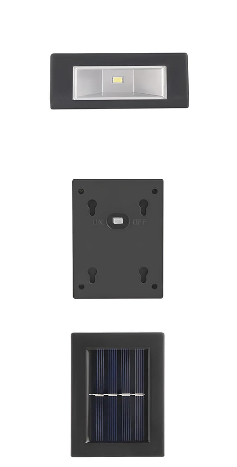Outdoor Solar Wall Lights - Durable LED Wall Lamps for Gardens, Paths, and Exterior Walls, Multi-Color Light Emission, Solar Powered, Heavy Duty Weather-Resistant, (piece-3)