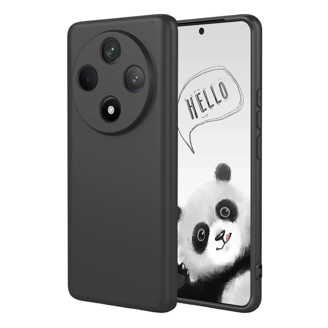 YUECXIN Case for Oppo Reno 12F 4G/Oppo Reno 12 FS 5G (Reno12 F 5G), Silky Soft Liquid Silicone Full Body Protective Cover, Ultra Thin Shockproof Microfiber Lining Phone Case Black