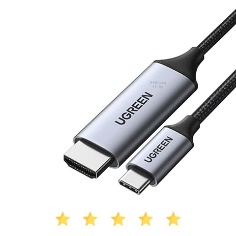 UGREEN USB Type-C 3.2 Gen1 to HDMI 2.0 4K 60Hz UHD Cable with Thunderbolt 3 Support for Phone Tablet Laptop and Monitors (1.5M)