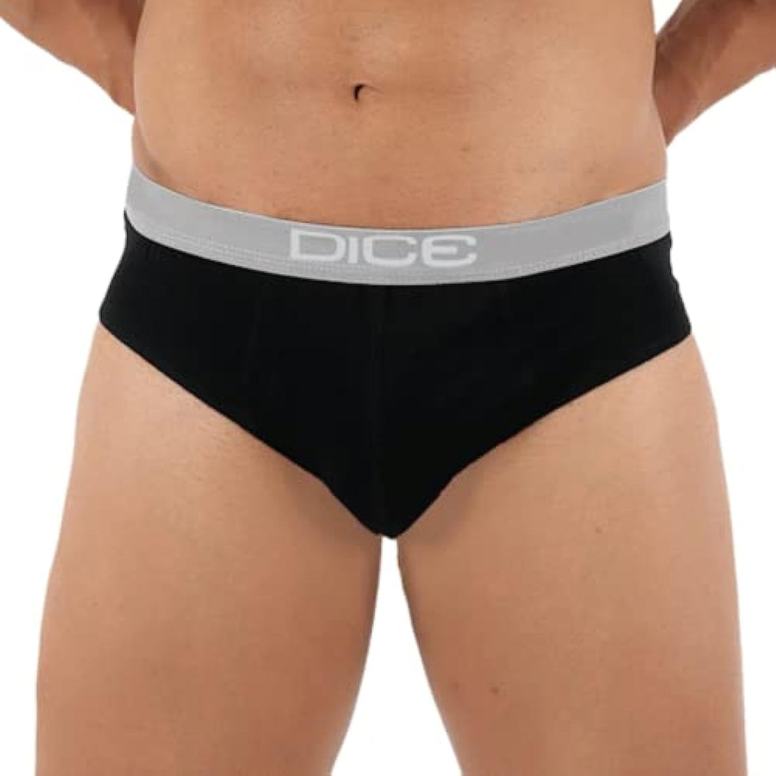 Dice Men's Contrast Elastic Waist Solid Briefs