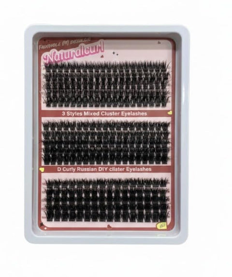 LAHES 240PCS - Extensions Individual Lash Volume 6D mink - FREE EYELASHES - Natural Eyelashes (60-0-100D-.07-MIX)-3 SHAPE -ONE BY ONE-