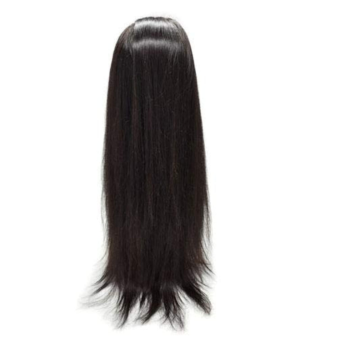ECIF Full Lace Hairpieces Lace Front Gluless Wigs Straight Human Hair Wig 100% Natural Human Hair Straight Long Hair Jm-03