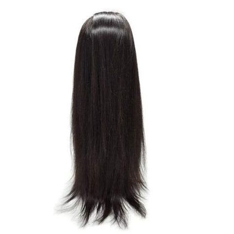 ECIF Full Lace Hairpieces Lace Front Gluless Wigs Straight Human Hair Wig 100% Natural Human Hair Straight Long Hair Jm-03