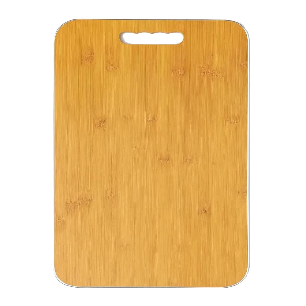 Wooden Cutting Board with Metal Frame, 30x45cm, for Kitchen and Vegetable Cutting