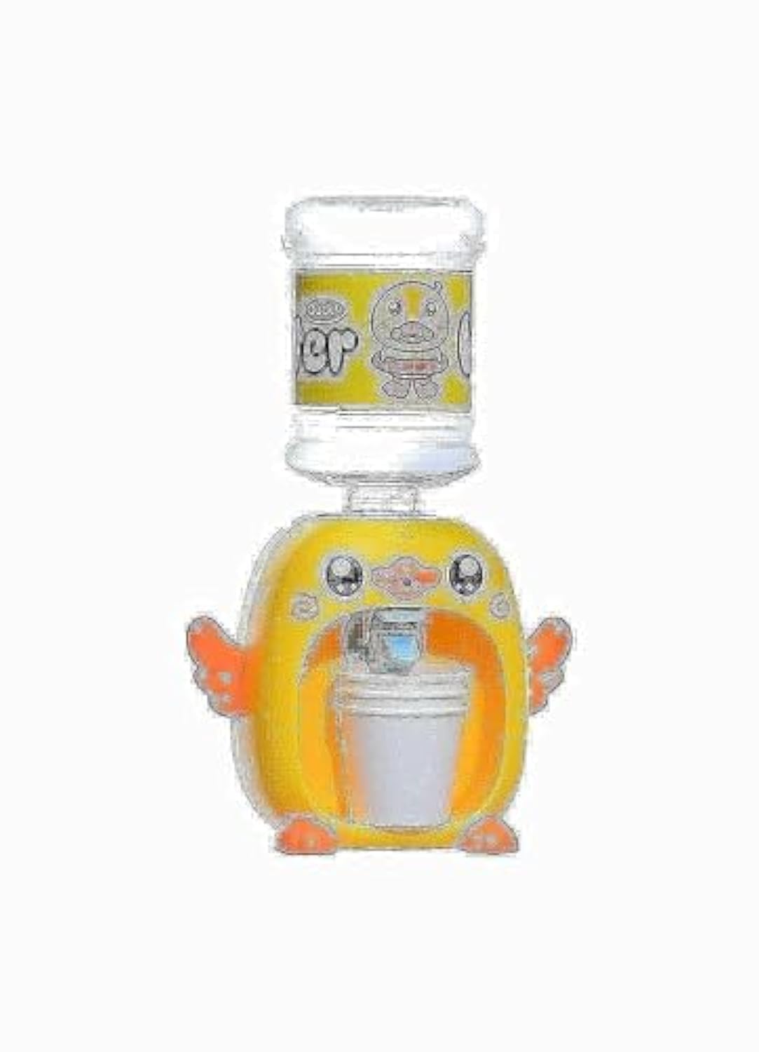 Generic Jiaerle Duck Design Water Dispenser For Kids, Safe Material And Light, Music Effects And 3 Small Cups - Multi Color