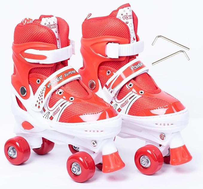 Roller Skate 4 Wheel Red 35-38