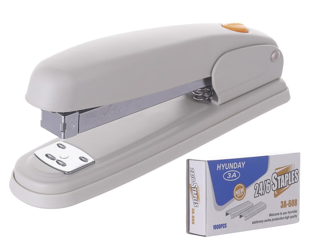 3A 24/6 Stapler With Box Of 1000 Staples - White 2811