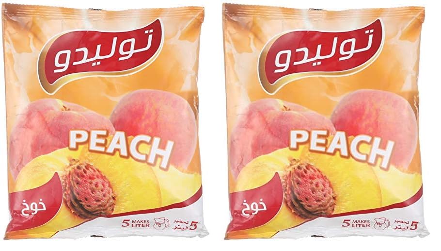 Tolido Peach Powder Juice - 500 gm (Pack of 2)