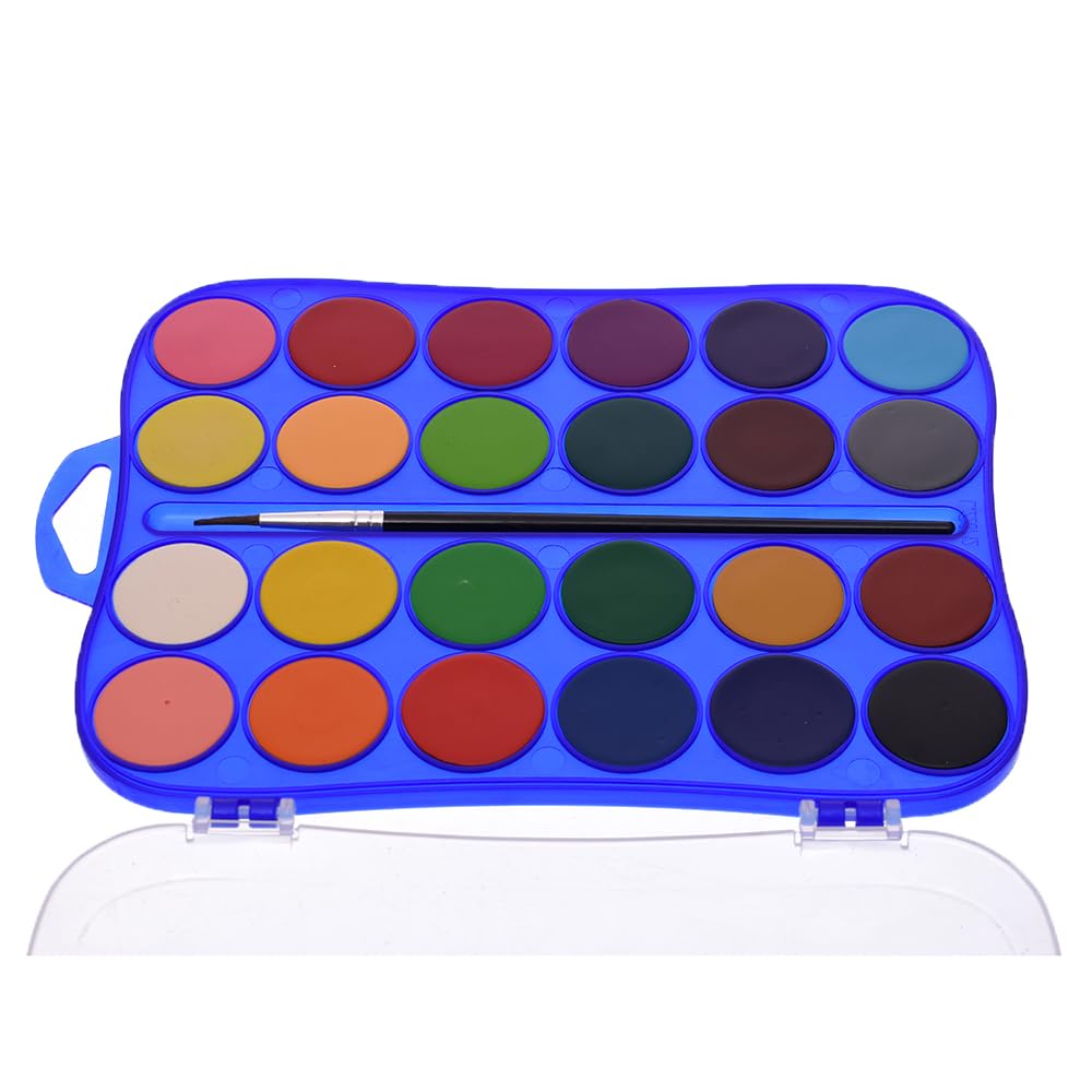 Elmaayergy Set OF 24 Pieces Of Water Colours With Durable Material, Suitable For School And Home