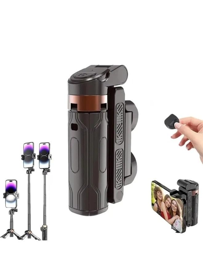 Mini Tripod Selfie Stick with Wireless Remote Control, Portable Phone Tripod Mount Compatible with iPhone 15 Pro Max/15/14 Pro/14/13, Samsung S22/ S23 Ultra/Android Smartphone (jc-25)