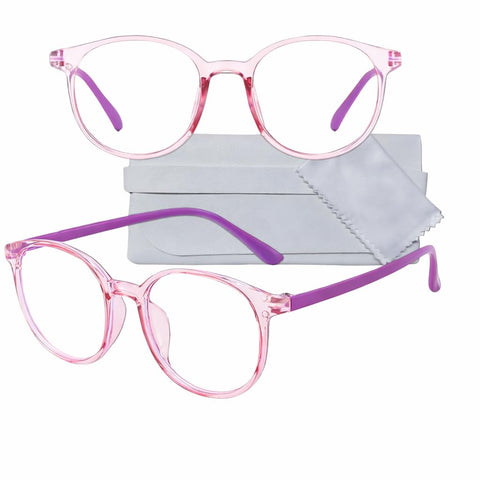 Kids Blue Light Blocking Glasses - Kids - Flexible and Light Silicone Frame - Eye Protection from Devices Screens - Suitable for Girls and Boys