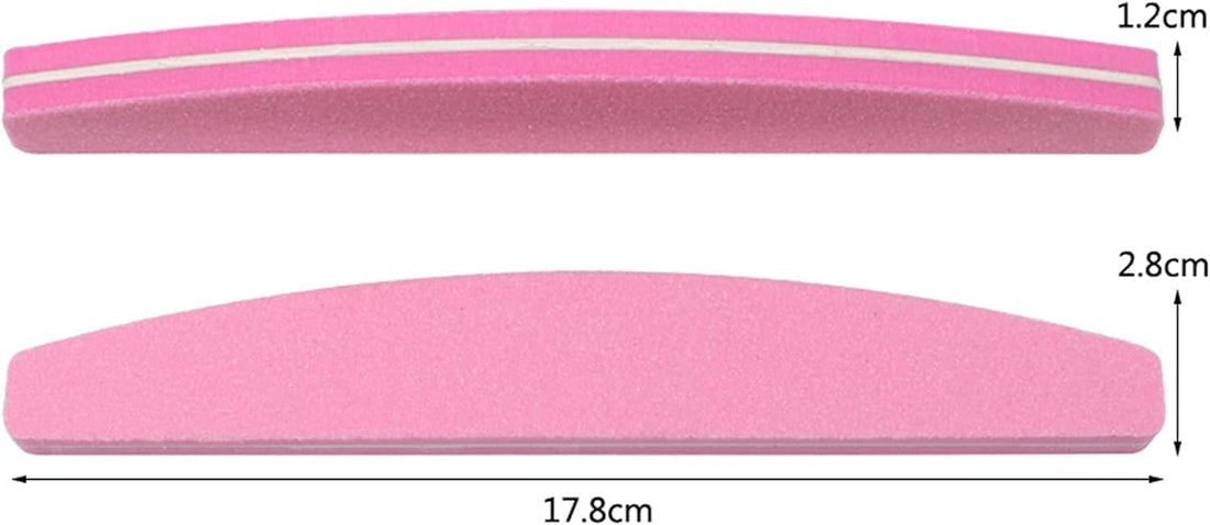 Professional Nail Buffer Block 100/180 Grit – Dual-Sided Sponge Emery Buffer for Smoothing, Polishing & Shining Natural, Gel & Acrylic Nails – Reusable Washable Foam Manicure Pedicure Tool (Purple)