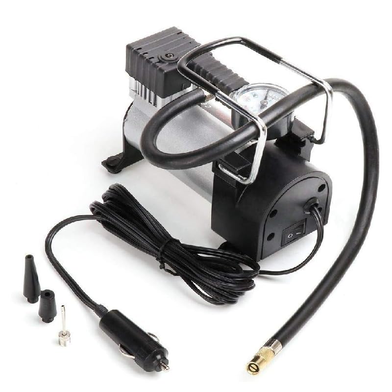 KaberMisr 2020 Electric Air Compressor, Tire Inflator for Car, Bike, Home and Camping Use (12V, 1 Piston, Code:9051)